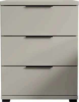Produktbild von Nachtkommode inkl. 3 Schubkästen ca.46x61x42 cm Kaschmir / Griff schwarz