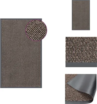 Image de vidaXL Tapis de sol tufté Marron foncé 90x150 cm - Tapis de sol