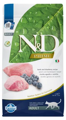 Produktbild von Farmina Pet Food N&D Prime, Adult, Heidelbeere, Lamm, 1,5 kg, Getreidefrei, Antioxidantien enthalten