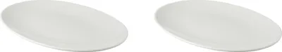 Produktbild von Palmer White Delight, Teller flach oval, 30 × 21,5 cm, 2 Stück, weiß Porzellan