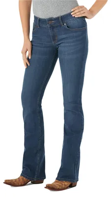 Image de Jean femme Wrangler, coupe boot stretch, style western, modèle Kora, taille 9