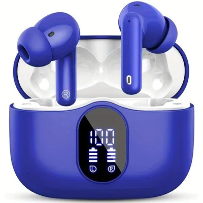 Produktbild von In-Ear-Kopfhörer, 5.3 drahtloses Headset mit Bass-Stereo, Ohrhörer mit geräuschunterdrückendem Mikrofon LED-Display, mit 36 Stunden Spielzeit