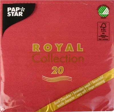 Produktbild von Papstar Servietten RC bordeaux 33 x33cm 20 Stück