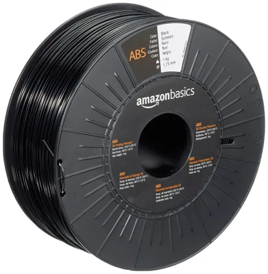 Obrázok produktu pre Amazon Basics, čierny filament ABS pre 3D tlačiarne, priemer 1,75 mm, balenie 1 kg