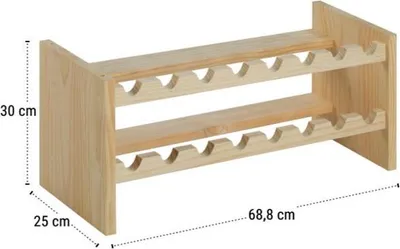 Image de Casier Bouteilles Katea Rangement Modulable En Bois De Pin - Astigarraga