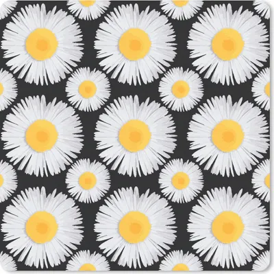 Produktbild von MuchoWow® Mauspad Mousepad Muster - Gänseblümchen - Blumen - Mädchen - Kinder - Kinder 30x30 cm - Mousepads - Maus Mat - Pad - Mausunterlage - Gaming