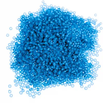 10g Rocailles Glasperlen rund blau