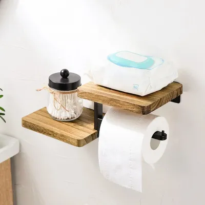 Produktbild von Toilettenpapierhalter,WC Klopapierhalter,Klorollenhalter mit Papier Halterung
