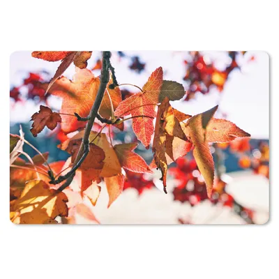Produktbild von MuchoWow® Schreibtischunterlage Ahorn - Blätter - Rustikal - Herbst 60x40 cm - XXL Mauspad - Großes Mauspad