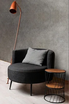 Image de Fauteuil moderne noir, fauteuil de salon, fauteuil club