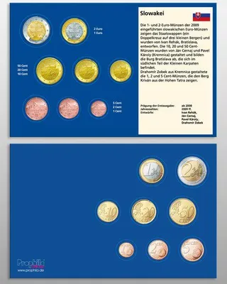 Produktbild von Prophila Collection 100 Münz-Tabletts Slowakei