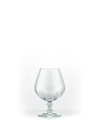 Produktbild von Cognacgläser Brandyglas Kristallgläser Angela Optic klar geriffelt 400 ml 6er Set Bohemia Crystalex