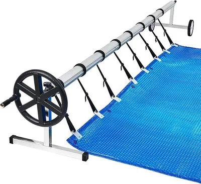 Produktbild von Pool Aufroller Poolabdeckung 3-5,7m Aufrollvorrichtung Mobiles für Plane, Premium Aufrollsystem inkl. Bänder Einstellbar Poolaufroller, Typ A