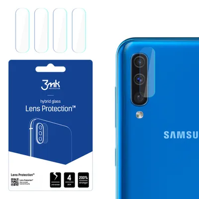 Produktbild von 3mk Hybridglas Lens Protection für Samsung Galaxy A50 Kamera Objektiv Kameralinse 0,16mm 6H (4 Stück)