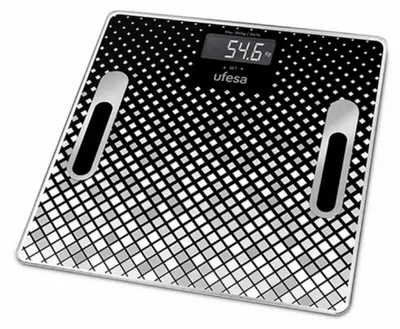 Obrázek produktu pro Ufesa BE1855, Elektronická osobní váha, 180 kg, 100 g, Černá, Bílá, kg, lb, ST, Čtverec