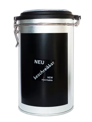 Produktbild von KAFFEEDOSE mit beschreibbarer Fläche Ø11cm Höhe-19cm Metall luftdicht rund Blechdose Dose Kaffee Vorratsdose Aromadose 31