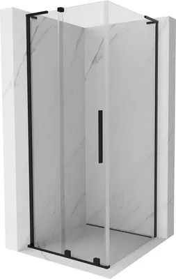Produktbild von Mexen Velar L Duschkabine Schiebetür 110 x 110 cm, transparent, schwarz - 871-110-110-03-70