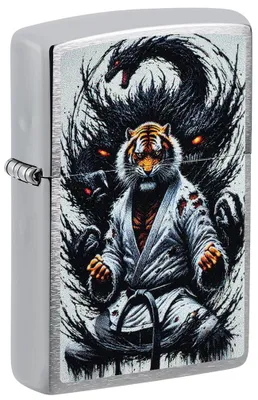 Produktbild von Zippo Feuerzeug Kampf Tiger 60007646 Brushed Chrome