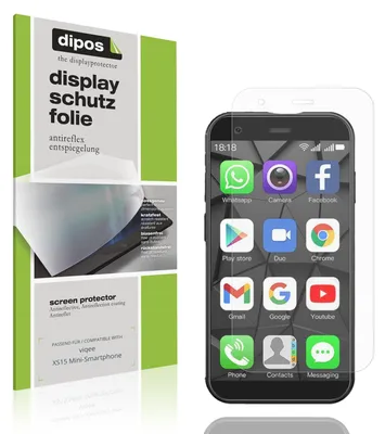 Produktbild von 4x Schutzfolie für viqee XS15 Mini-Smartphone matt Displayschutzfolie Folie Display Schutz dipos