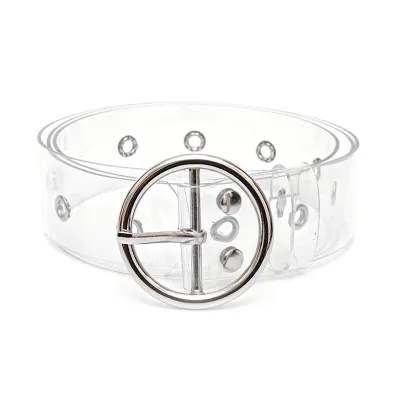 Produktbild von Bund Transparent Unfading Damen Verstellbare quadratische kreisförmige Schnallengürtel für den Schulstil 2
