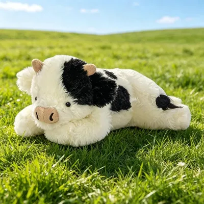 Produktbild von Kuh Plüschtier Kuscheltier superweich Kinder Mädchen Jungen Geburtstagsgeschenk Schlafkissen Deko