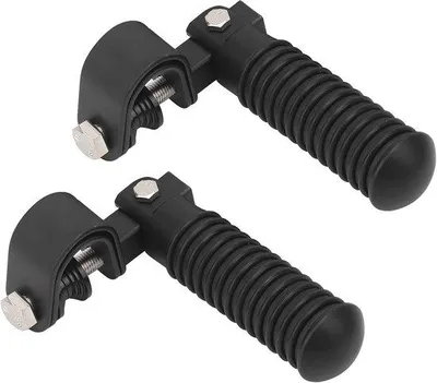 Productafbeelding van Motorfiets Voetsteunen, Voetsteunen voor Motorrijders, Highway Voetsteunen Set voor 1 Inch Crash Bar, Zwart, Stalen Blok, Praktisch voor