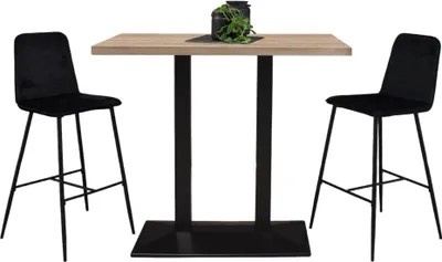 Produktbild von Tresentisch Electra 120x70x106 schwarz matt/eiche sägerau 14665