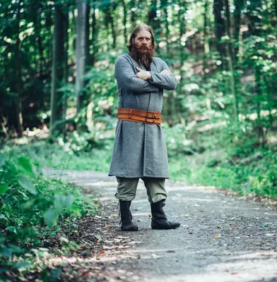 Produktbild von Woll-Klappenrock Grau "Balder" XXXL