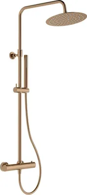 Produktbild von SAT Duschsystem Aurum mit Thermostatbatterie Kopfbrause ⌀25 cm, rosegold gebürstet