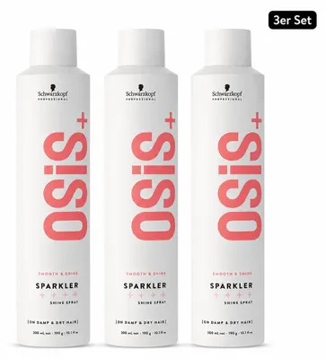 Produktbild von Schwarzkopf OSiS+ Sparkler Shine Spray 3 x 300 ml Glanzspray, KI-generiertes Bild