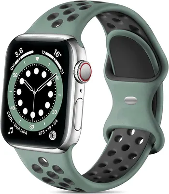 Produktbild von Strap-it Apple Watch Sportarmband (Cyan/Schwarz)