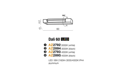 Produktbild von Wandleuchte 1x18W/LED DALI 60 AZ2793 Azzardo