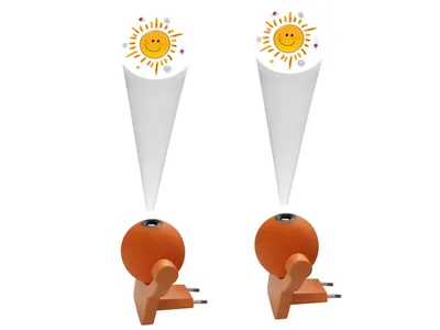 Produktbild von 2er Set LED Steckdosenlicht LED-Projektor Farbwechsler SONNE Dämmerungssensor