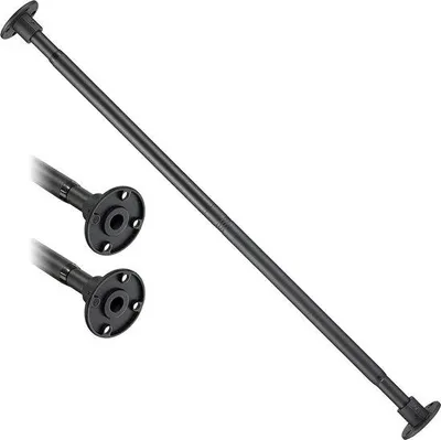 Produktbild von Famanu Duschvorhangstange verstellbar 74-163 cm - schwarz matt