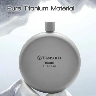 Produktbild von 150ml/180ml titánová fľaša na alkohol Whisky Wine Flask s nálevkou na plnenie pre vonkajšie kempovanie Backpacking Travel Picnic