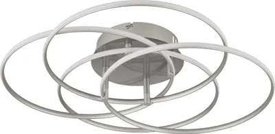 Image de Globo Lighting Plafonnier en métal nickel mat, LED