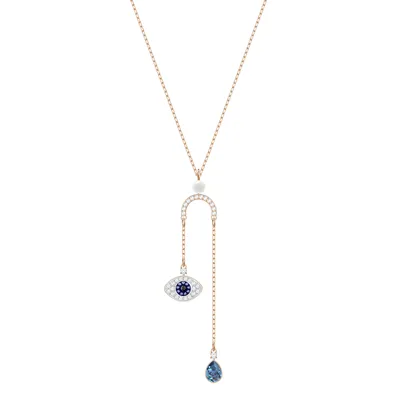 Produktbild von Swarovski 5425861 Y-Kette Duo Evil Eye Mehrfarbig Rosé-Ton