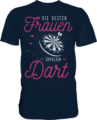 Produktbild von Dart Mädchen Dartspielerin Frauen Darts T-Shirt – Navy / 3XL