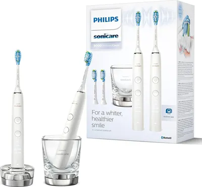Obrázek produktu pro Philips Sonicare DiamondClean HX9914/62, Dospělý, Sonický, Péče o dásně, Bělicí, Bílá, Ergonomický, iPad 3rd Gen or higher; iPhone 4S or higher; with iOS7 or higher; with iOS 7 operating system ;...