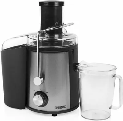 Zdjęcie produktu dla Princess 203040, Sokowirówka odśrodkowa, Czarny, Stal nierdzewna, Drabina schodkowa, 2,8 l, 1,1 l, 1,2 m