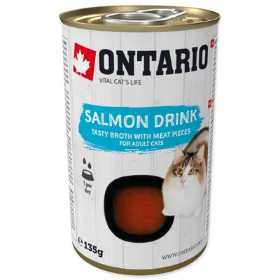 Imagen del producto de Ontario CAT Adult, alimento húmedo para gatos adultos, sabor a salmón, 135 gramos