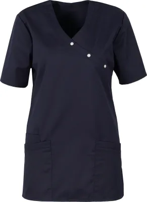 Produktbild von beb MEDIZIN/PFLEGE Damen KASACK Kurz V-Neck Baumwollmix Dunkelblau 4XL