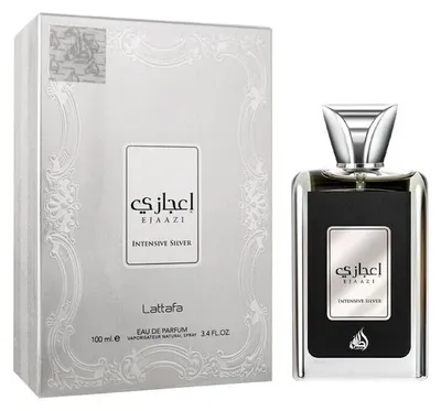 Imagen del producto de Lattafa EJAAZI INTENSIVE SILVER Eau de Parfum Unisex 100 Ml | Perfume Árabe Original
