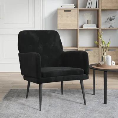 Produktbild von vidaXL Kreslo čierne 62x79x79 cm Velvet