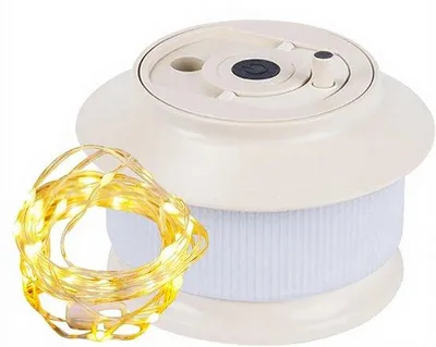 Obrázek produktu pro LED řetězová světla, délka 20 metrů, vodotěsná, vhodná na kempování, do zahrady, na cesty, jako dekorace i jako dárek k dovolené.