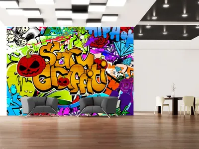 Produktbild von Vlies Fototapete 350x256 cm Tapeten Wandtapete XXL Graffiti f-A-0005-a-a