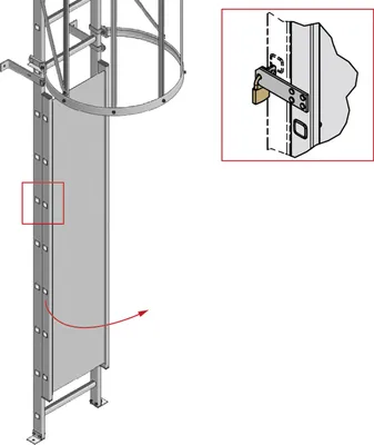 Zdjęcie produktu dla Blokada wejścia Hymer, zamykana, aluminiowa