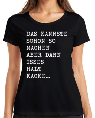 Immagine prodotto di Si può fare così, ma è una schifezza divertente dire umorismo sfacciato T-shirt da donna, nero, XL