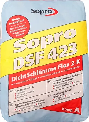 Produktbild von SOPRO DSF 423 DichtSchlämme Flex 2-K komp.A Abdichtung Schlämme 24 KG