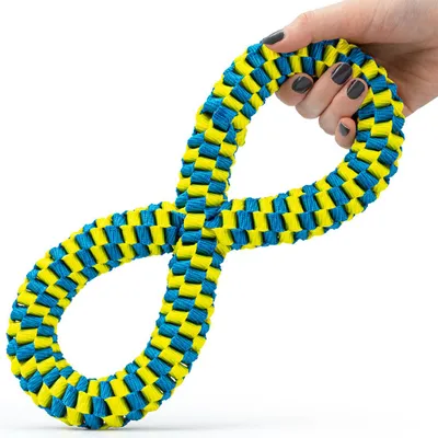 Produktbild von Zerrspielzeug Hund 25x11 cm Achterform Robustes Kauspielzeug Kauspielzeug Hund robust